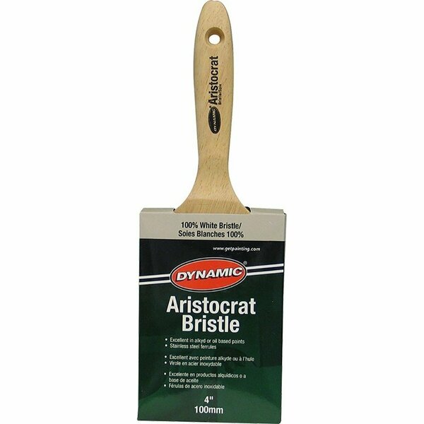 Dynamic Paint Products Dynamic 4 in. 100mm Aristocrat Flat White Bristle Brush 21548